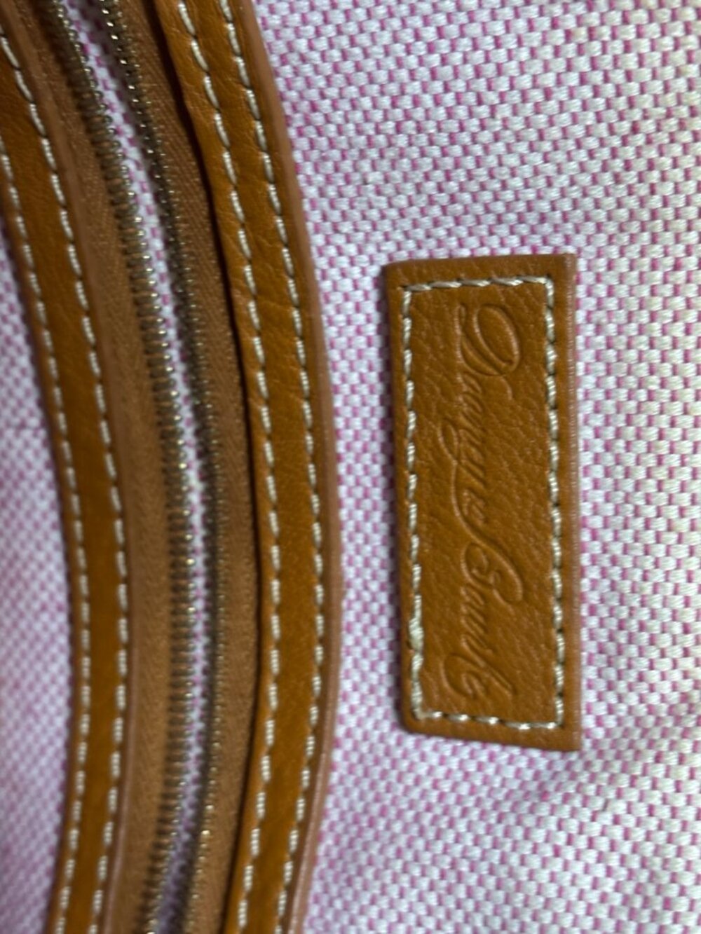 Dooney & Bourke Pebble Leather Large Satchel Tote Crossbody – British Tan/Cognac - Picture 5 of 7